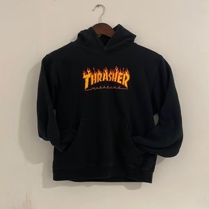 Thrasher Brand Flame Logo Hoodie Size Youth S